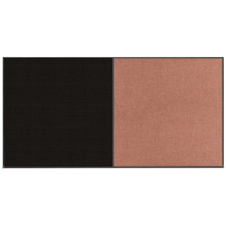 United Visual Products Enclosed Corkboard, 1 Door, 48"x36", 4" Fra UV3409-BLACK-SURF